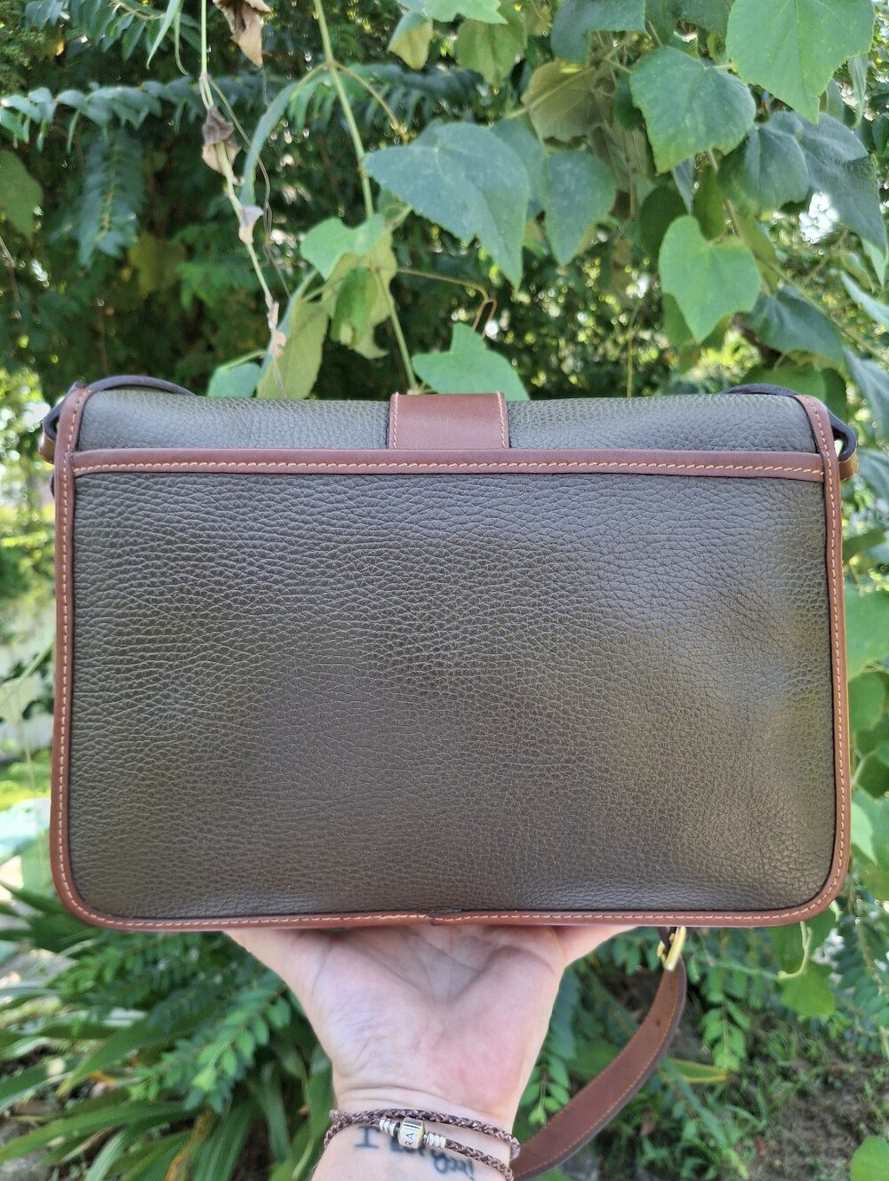 VTG 1995 Coach Glenwood Sheridan Olive/British Tan Shoulder/Crossbody Bag #4225 - Picture 5 of 16